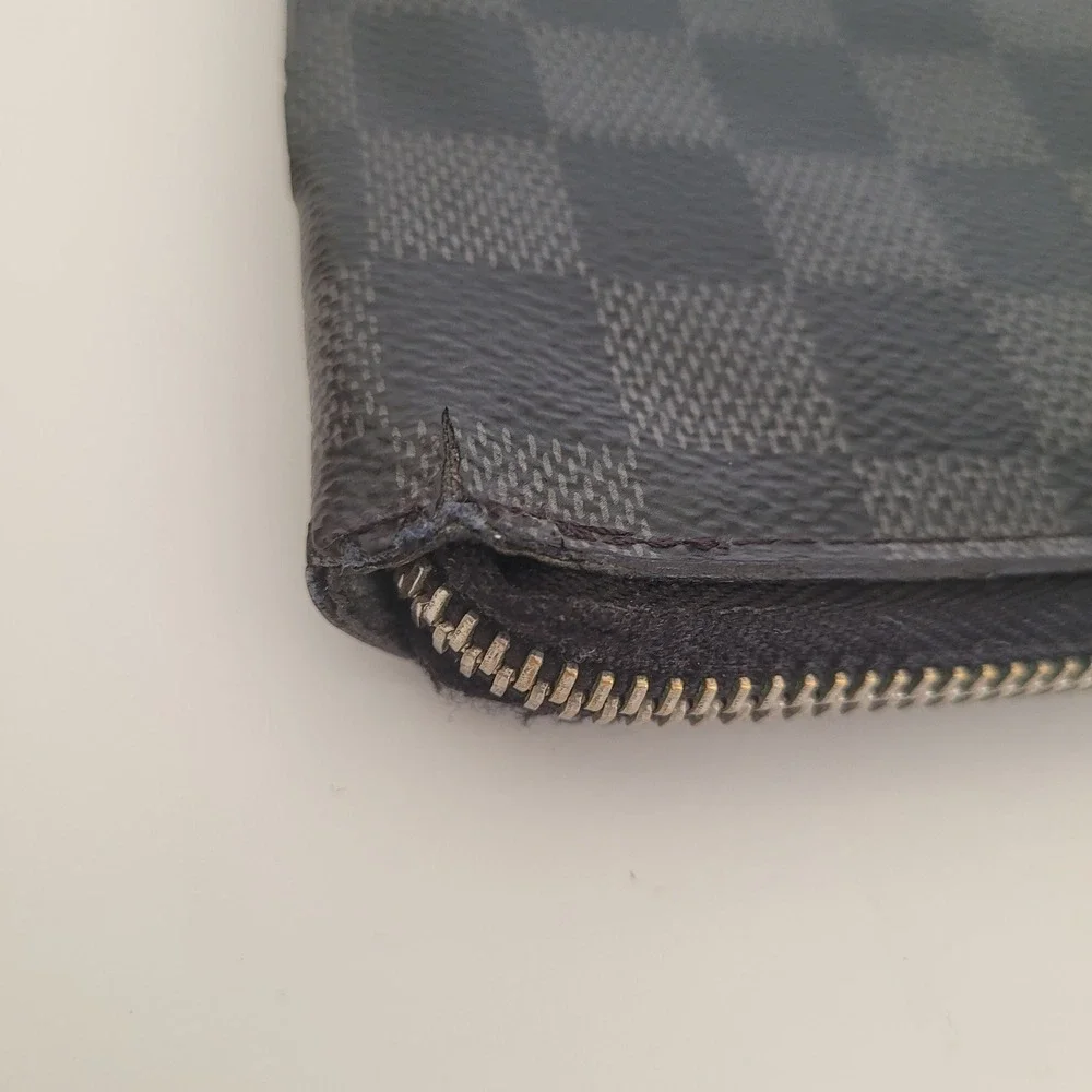 Louis Vuitton Zippy Organizer Damier Graphite Canvas Wallet GI4108 AS IS